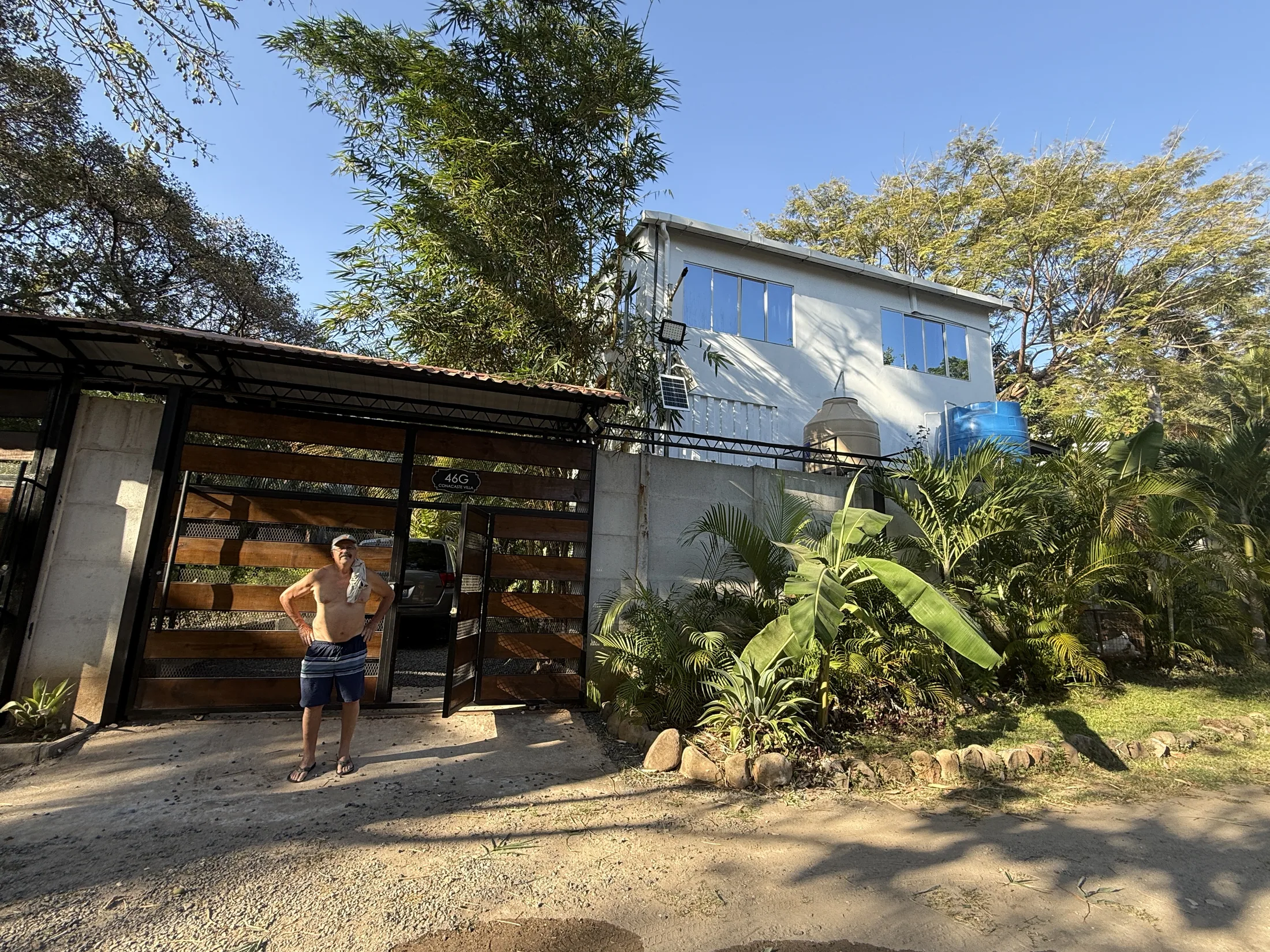 Entrance and parking