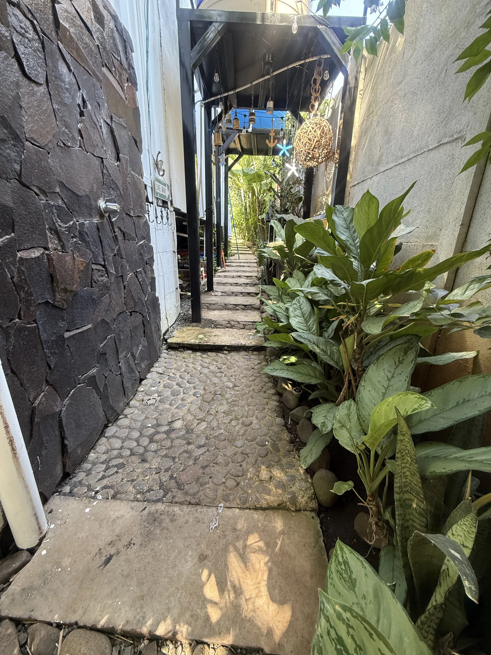 Private garden walkway