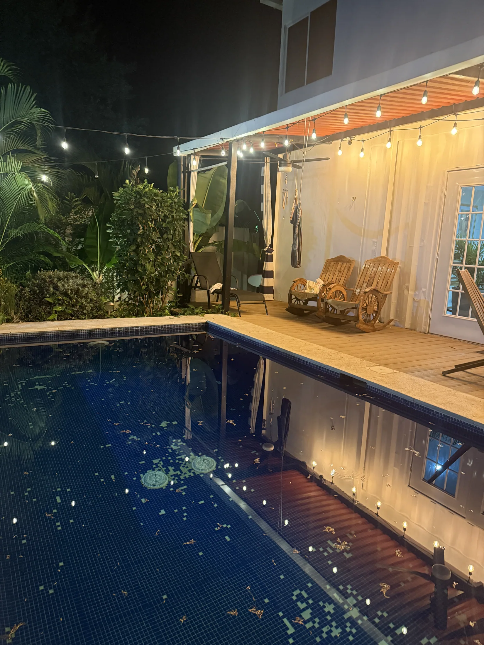 Private night pool
